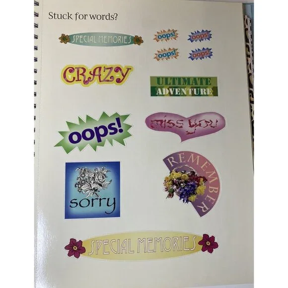 Vintage Scrapbook Stickers & Stencils Book 400 stickers Zoo Birthday - Picture 15 of 15